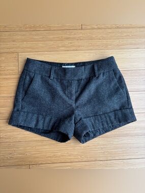 Vintage Y2K gray wool blend mid rise trouser shorts